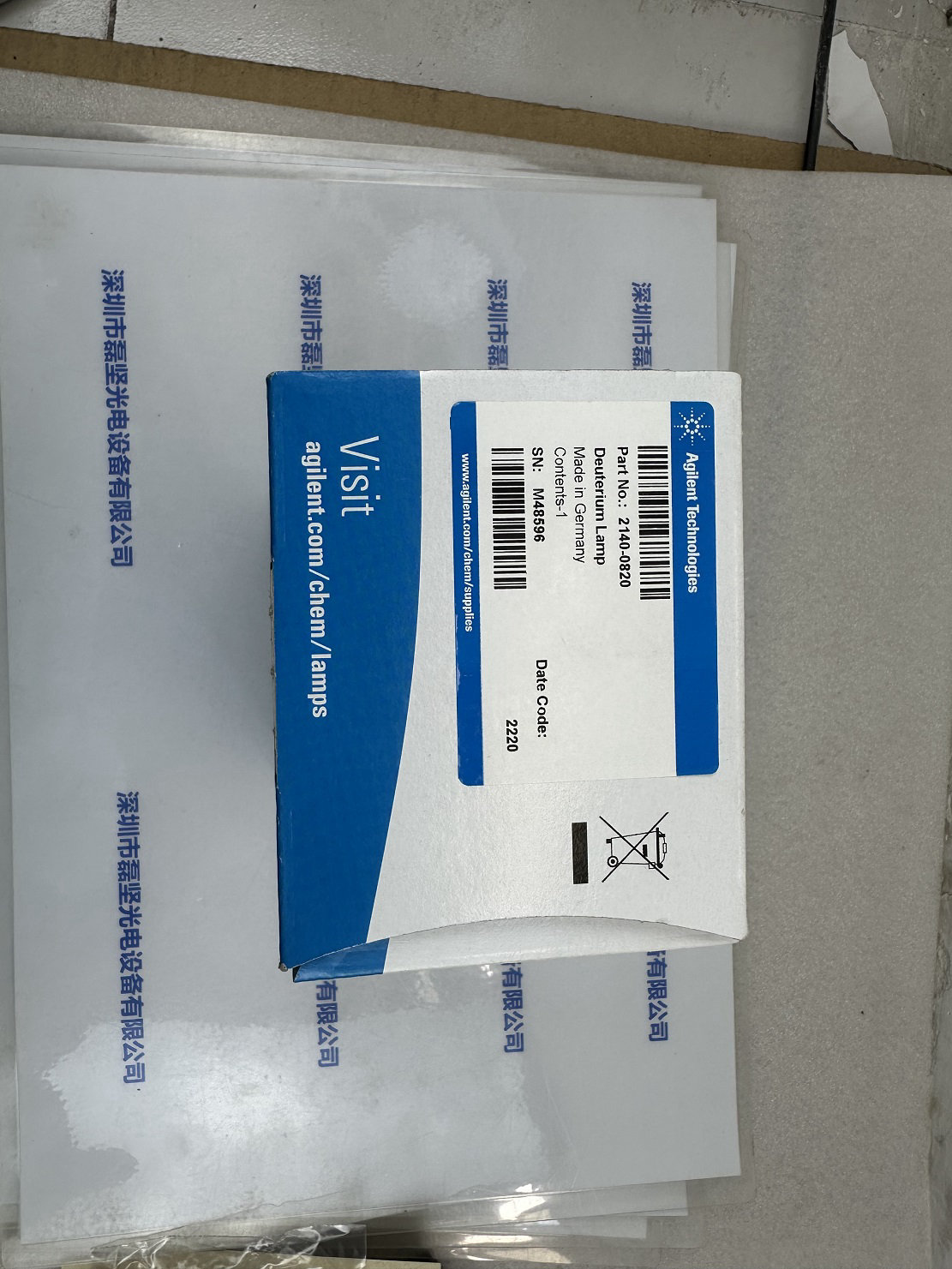 Agilent Technologies 安捷伦 2140-0820 DAD型氘灯 用于G7115A液相光谱分析仪