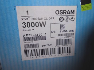 OSRAM 欧司朗 XBO 3000WH XL OFR 特种灯 XBO短弧氙灯